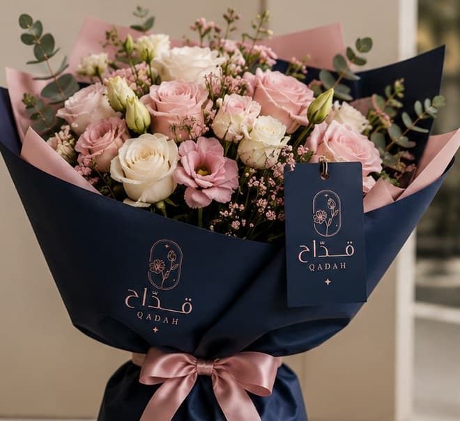 باقة ورد فاخرة من قدّاح